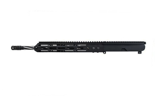.300 Blackout AR 15 Side-Charging Upper Assembly - 16" Stainless and Black Nitride Fluted Heavy Barrel, 1:8 Twist Rate with 12" M-Lok Handguard
