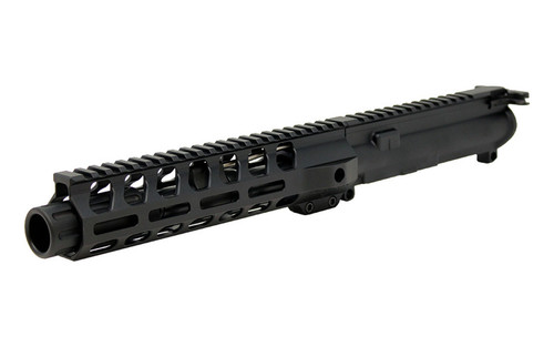 5.56 AR 15 Pistol Upper Assembly - 7" Nitride Barrel, 1:7 Twist Rate with 9" Lightweight MLOK Handguard