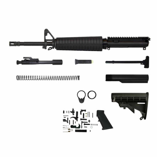 5.56 AR 15 Build Kit - 16” Melonite Barrel, 1:7 Twist Rate with Classic A2 Handguard 4