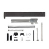Complete Glock® 17 Compatible Slide w/ Front & Rear Serrations - Black w/ Stainless, Black, Threaded or Non-Threaded Barrel