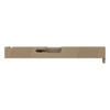 Complete G17 Compatible Slide w/ Front & Rear Serrations - FDE w/ Stainless, Black, Threaded or Non-Threaded Barrel