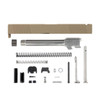 Complete G17 Compatible Slide w/ Front & Rear Serrations - FDE w/ Stainless, Black, Threaded or Non-Threaded Barrel