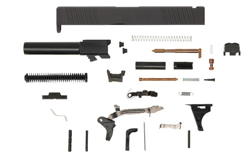 Glock® 19 Compatible Pistol Build Kit w/ Front & Rear Serrated Slide 1