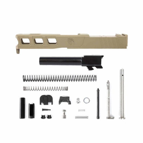 LFA Elite FDE Glock® 19 Compatible Complete Slide w/ Black or Stainless Barrel
