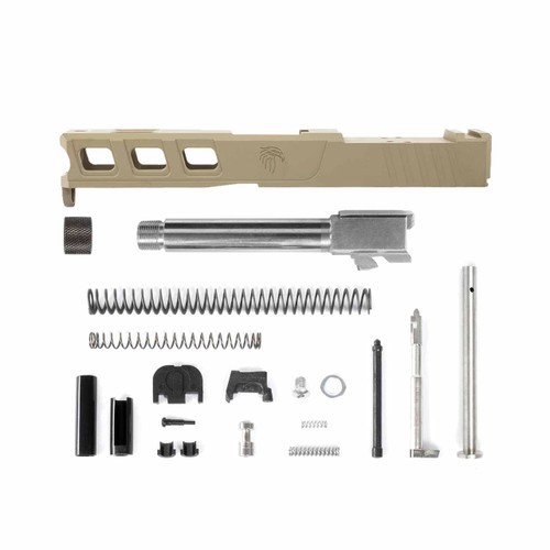 LFA Elite FDE Glock® 19 Compatible Complete Slide w/ Black or Stainless Barrel 4