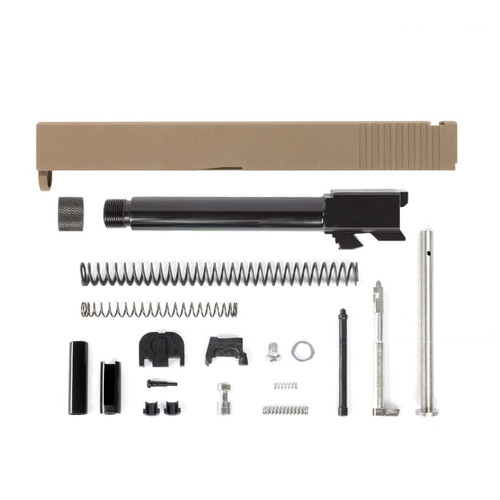 Complete Glock® 17 Compatible Rear Serration Only Slide - FDE w/ Stainless, Black, Threaded or Non-Threaded Barrel 3