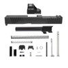 Complete Glock® 17 Compatible Slide w/ Front & Rear Serrations (& RMR Cut) - Black w/ Stainless, Black, Threaded or Non-Threaded Barrel + Holosun 507C-X2