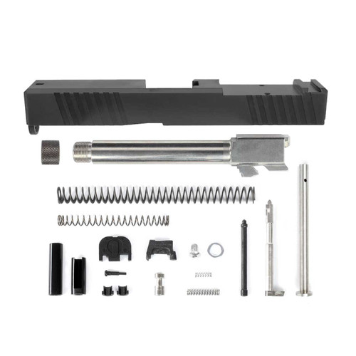 Complete G17 Compatible Slide w/ Front & Rear Serrations (& RMR Cut) - Black w/ Stainless, Black, Threaded or Non-Threaded Barrel 4