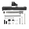 Complete Glock® 17 Compatible Slide w/ Front & Rear Serrations (& RMR Cut) - Black w/ Stainless, Black, Threaded or Non-Threaded Barrel + Holosun 507C-X2 4