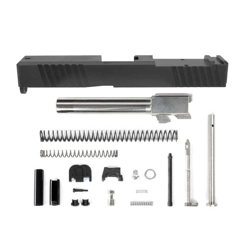 Complete G17 Compatible Slide w/ Front & Rear Serrations (& RMR Cut) - Black w/ Stainless, Black, Threaded or Non-Threaded Barrel 2