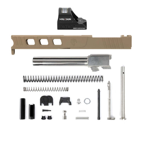 LFA Elite FDE Glock® 17 Compatible Complete Slide w/ Black or Stainless Barrel 4