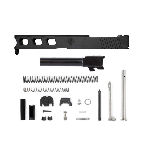 Complete LFA Elite Glock® 19 Compatible Slide - Black w/ Stainless, Black, Threaded or Non-Threaded Barrel