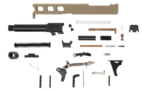 Glock® 19 Compatible Pistol Build Kit w/ FDE Elite Slide 3