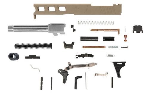 Glock® 19 Compatible Pistol Build Kit w/ FDE Elite Slide 4