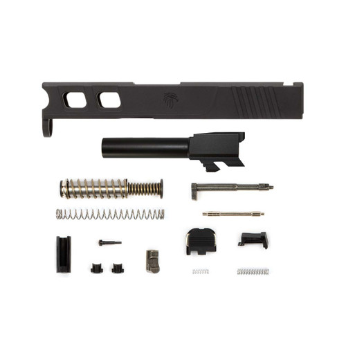 Complete Glock 43 Compatible Slide (LFA Elite), Black w/ Black or Stainless Barrel 1
