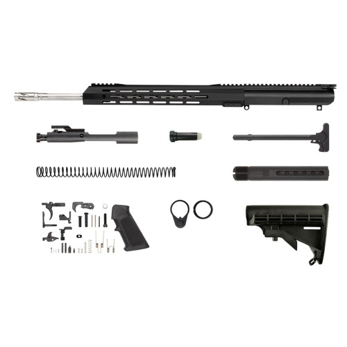 LR-308 Rifle Kit - 20" Stainless Steel, Fluted Mid-Weight Barrel, 1:10 Twist Rate with 15" M-Lok Handguard
