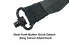 UTG® Single Point Bungee Sling with QD Sling Swivel and AR15 Quick Detach Receiver End Plate - Matte Black, Steel 4